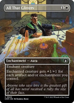 Borderless ALL THAT GLITTERS mtg NM-M Commander Masters Common - Image 1
