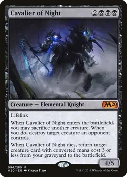 MTG Cavalier of Night Core Set 2020 094/280 Regular Mythic NM - Image 1