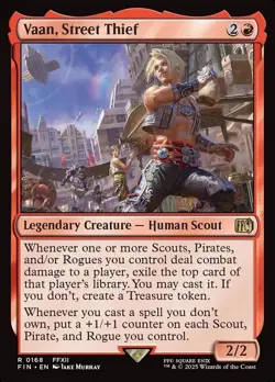MTG Final Fantasy *FOIL* R Vaan, Street Thief #0168 - Image 1