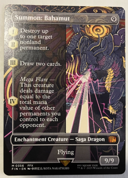 Magic the Gathering MTG Summon Bahamut Borderless Final Fantasy FIN 356 NM - Image 1