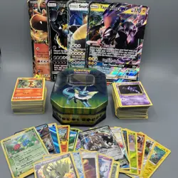 Pokemon 2002-2021 Card Lot With Collectors Tin - 240 Cards + 4 Jumbo - Image 1