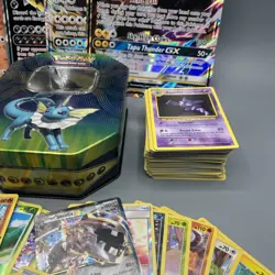 Pokemon 2002-2021 Card Lot With Collectors Tin - 240 Cards + 4 Jumbo - Image 4