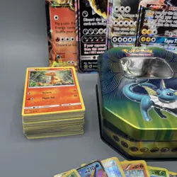 Pokemon 2002-2021 Card Lot With Collectors Tin - 240 Cards + 4 Jumbo - Image 5