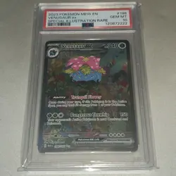 2023 POKEMON MEW EN-151 SPECIAL ILLUSTRATION RARE #198 VENUSAUR EX PSA 10 - Image 1