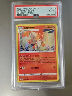 Rapidash 2022 Pokemon Astral Radiance Rare 022/189 PSA 6 - Image 1