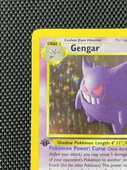 Gengar 1st Edition 5/62 Holo Rare Fossil Pokemon LP+ - Image 2