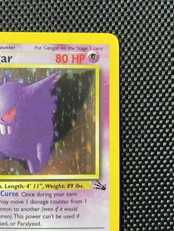 Gengar 1st Edition 5/62 Holo Rare Fossil Pokemon LP+ - Image 3