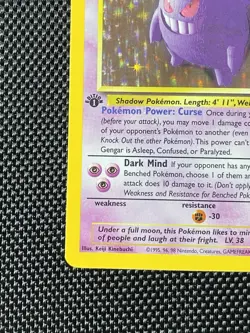 Gengar 1st Edition 5/62 Holo Rare Fossil Pokemon LP+ - Image 5