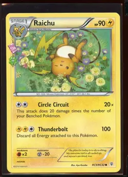 Raichu Common Ex/NM- RC9/RC32 Radiant Collection XY Generations Pokemon - Image 1