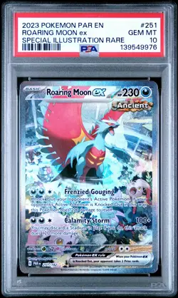 Roaring Moon EX 251/182 Special Illustration Rare Pokemon PSA 10 *976 - Image 1