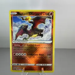 Radiant Charizard 020/159 NM SWSH Crown Zenith Shiny Pokemon - Image 1