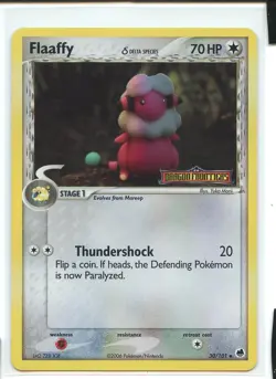 Flaaffy Reverse Holo NM 30/101 EX Dragon Frontiers Delta Yuka Morii Pokemon - Image 1