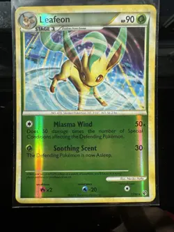 2010 POKEMON TCG UNDAUNTED 17/90 LEAFEON REGULAR/STAGE 1/RARE/HP 90 - Image 1