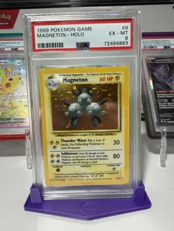Pokemon 1999 Base Set Magneton Holo #9 Holo PSA 6 - Image 1