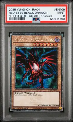 Red-eyes Black Dragon RA04-EN109 1st Edition-4th QCR Yugioh PSA 9 *760 - Image 1