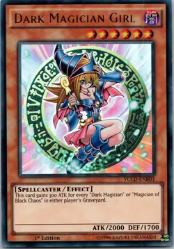 Yugioh Dark Magician Girl (B) YGLD-ENB03 1st Edition Ultra Rare NM - Image 1