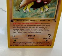 Pokemon Cards: Fossil 1st Edition Common: Kabuto 50/62 MINT/NM - Image 2