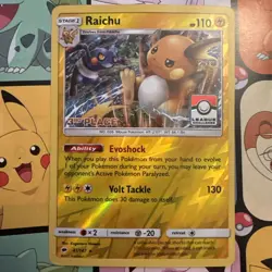 Pokemon Raichu 41/147 3rd Place prize card League Challenge Promo TCG Card - Image 2