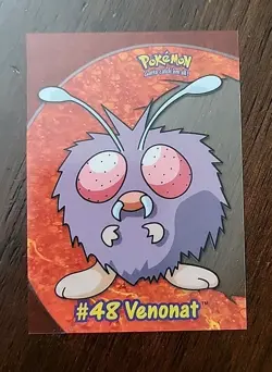 LP! Venonat PC6 - Topps Series 3 - Blue Logo - Pokemon Clear Card Tv Animation - Image 1