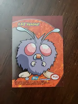 LP! Venonat PC6 - Topps Series 3 - Blue Logo - Pokemon Clear Card Tv Animation - Image 2