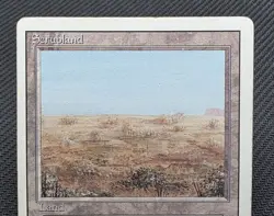 MTG Scrubland- DAMAGED -3rd Edition Magic the Gathering Card # 286 - Image 3