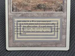 MTG Scrubland- DAMAGED -3rd Edition Magic the Gathering Card # 286 - Image 4