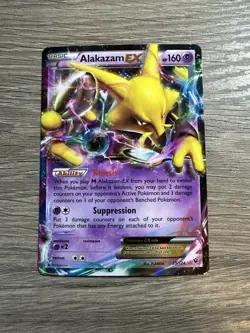 Alakazam EX 25/124 mint Ultra Rare XY Fates Collide Holo Foil Pokemon TCG Card - Image 1