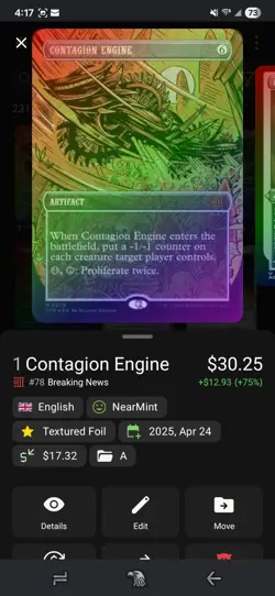 Contagion Engine Outlaws of Thunder Junction: Breaking News Textured Foil #78 - Image 1