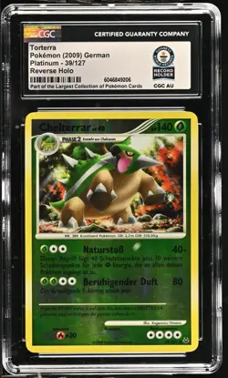 Pokemon CGC World Record Breaks - 2009 Platinum Torterra #39 German (1 of 1) - Image 1