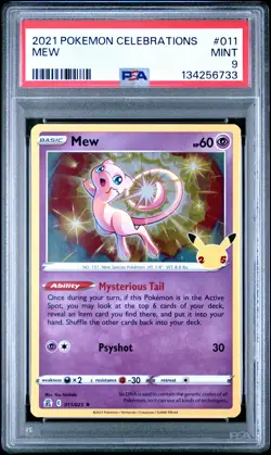 2021 POKEMON CELEBRATIONS #011 MEW PSA 9 - Image 1
