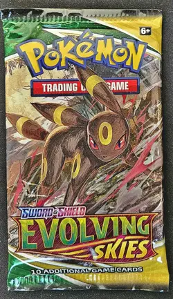 Pokemon Evolving Skies Umbreon Artwork Booster Pack New Factory Sealed SWSH 2021 - Image 1
