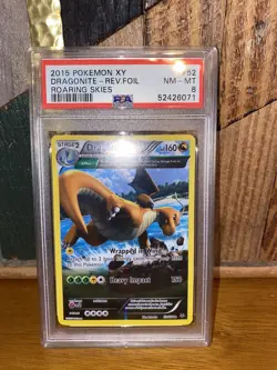 PSA 8 Pokemon TCG Dragonite Roaring Skies 52/108 Reverse Holo Rare - Image 2