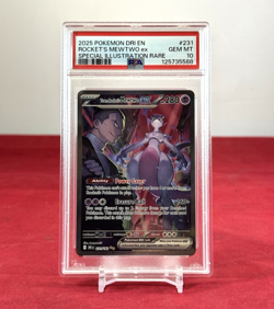 Pokemon 2025 Team Rocket's Mewtwo ex 231/182 SIR Destined Rivals PSA GEM MINT 10 - Image 1