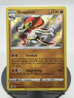 Pokemon TCG Grapploct SV073/SV122 Shining Fates Shiny Vault Shiny Holo Rare NM - Image 1