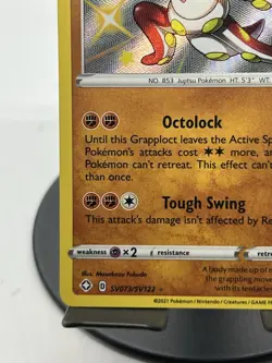 Pokemon TCG Grapploct SV073/SV122 Shining Fates Shiny Vault Shiny Holo Rare NM - Image 5