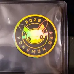 POKEMON DAY 2026 30TH ANNIVERSARY PIKACHU GOLD MIRROR HOLO COIN - Image 1