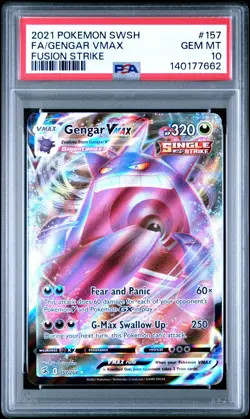 PSA 10 GENGAR VMAX 157/264 FULL ART FUSION STRIKE POKEMON 🌑 - Image 1