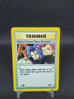 Here Comes Team Rocket! 15/82 Team Rocket 1st Edition Holo Rare *creased Pokemon - Image 1