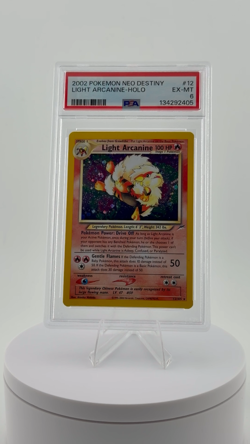 2002 POKEMON NEO DESTINY #12 LIGHT ARCANINE-HOLO PSA EX-MT 6 - Image 2