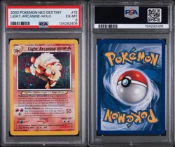 2002 POKEMON NEO DESTINY #12 LIGHT ARCANINE-HOLO PSA EX-MT 6 - Image 4