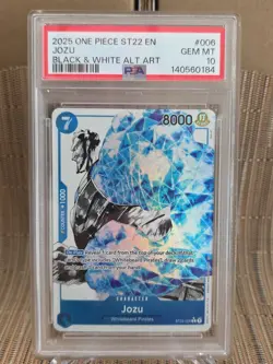 2025 ONE PIECE STARTER DECK ST22-ACE & NEWGATE B&W ALTERNATE ART JOZU PSA 10 - Image 1