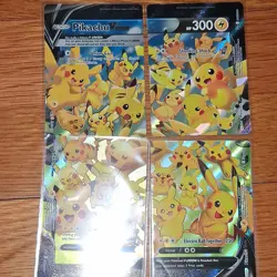 BEST VAULE Pokemon Pikachu V-UNION Promo Lot - 4 Holo Cards, English, SWSH139 - Image 1