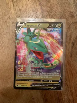 Pokemon Rayquaza V Sword & Shield Promo Holo Card SWSH147 Black Star - Image 1
