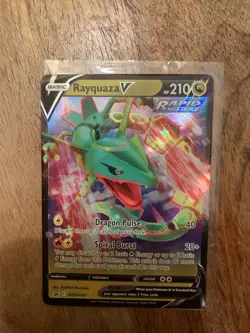Pokemon Rayquaza V Sword & Shield Promo Holo Card SWSH147 Black Star - Image 2