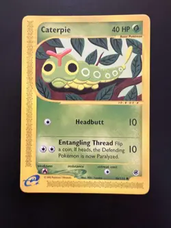 POKEMON EXPEDITION BASE SET E-READER CATERPIE CARD 96/165 - Image 1