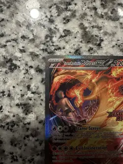 Pokemon TCG Team Rockets Moltres EX Destined Rivals Card 229/182 SIR Stamped - Image 2