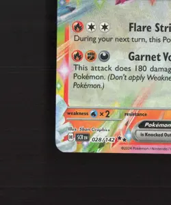 Cinderace ex 028/142 Stellar Crown Ultra Rare Holo Pokemon Card NM - Image 5
