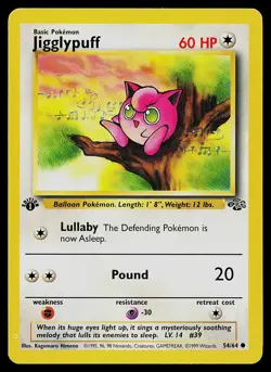 Pokemon Card - Jigglypuff Jungle 54/64 Common 1st Edition - Image 1