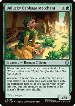 Unlucky Cabbage Merchant - FOIL - U Avatar: The Last Airbender 201 - MTG - Image 1