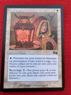 Carte Magic MTG Epopee d'Urza - Rune de protection : rouge FR EX - Image 1